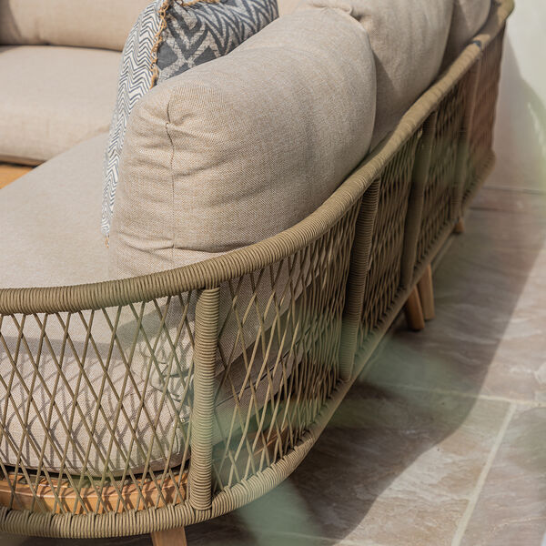 Maze - Bali Rope Weave Corner Sofa Set with Large Square Coffee Table product image