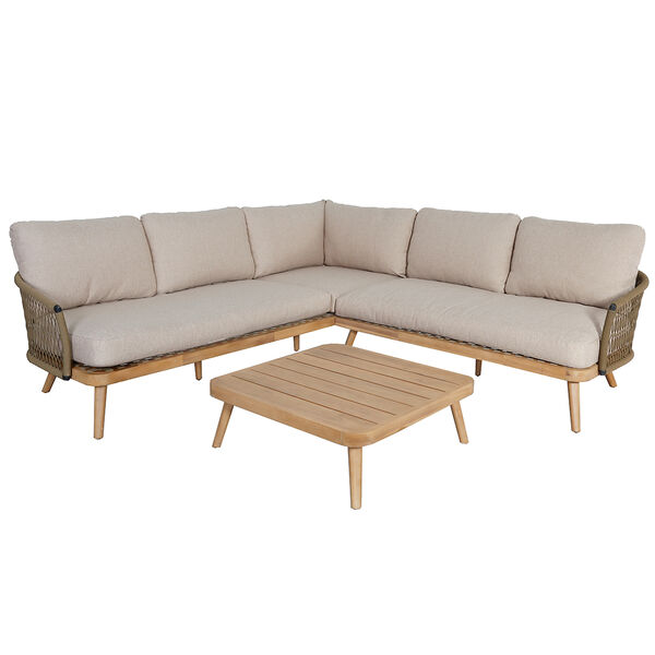 Maze - Bali Rope Weave Corner Sofa Set with Large Square Coffee Table product image