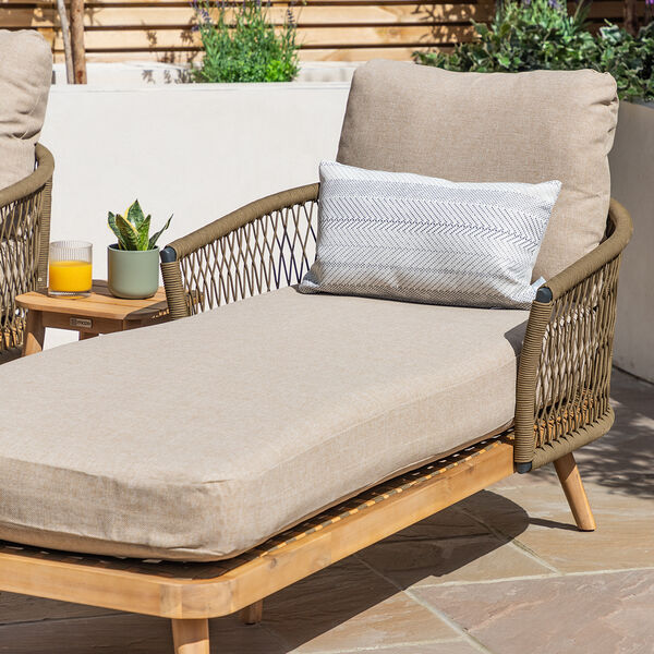 Maze - Bali Rope Weave Double Sunlounger Set with Small Square Coffee Table product image