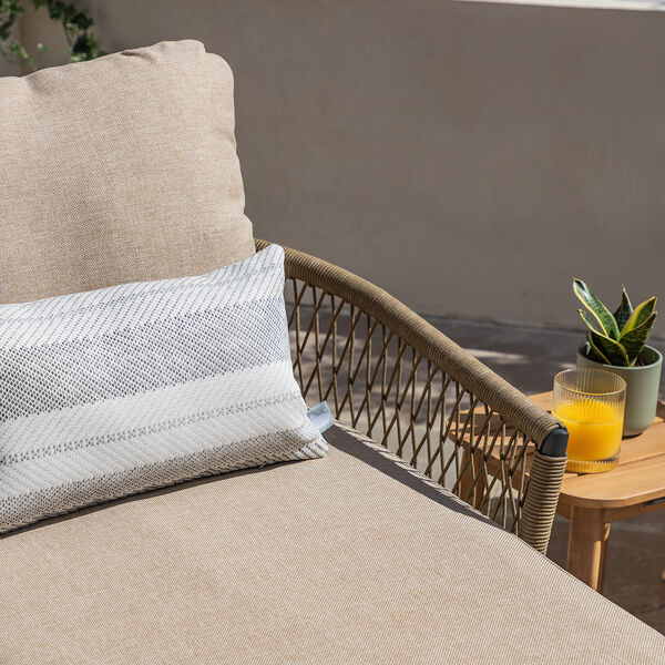 Maze - Bali Rope Weave Double Sunlounger Set with Small Square Coffee Table product image