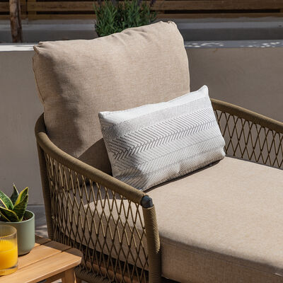 Maze - Bali Rope Weave Double Sunlounger Set with Small Square Coffee Table product image