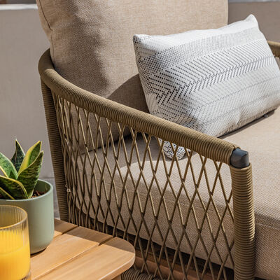 Maze - Bali Rope Weave Double Sunlounger Set with Small Square Coffee Table product image