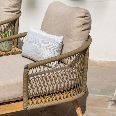 Maze - Bali Rope Weave Double Sunlounger Set with Small Square Coffee Table product image