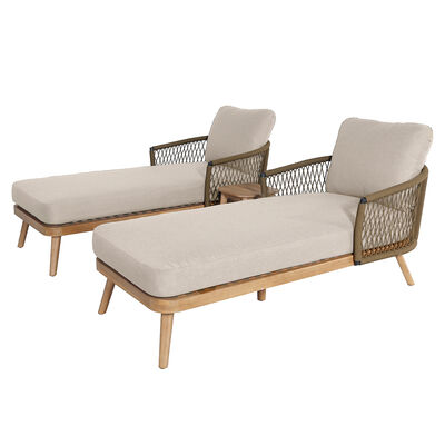 Maze - Bali Rope Weave Double Sunlounger Set with Small Square Coffee Table product image