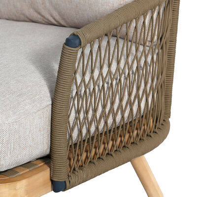 Maze - Bali Rope Weave Double Sunlounger Set with Small Square Coffee Table product image