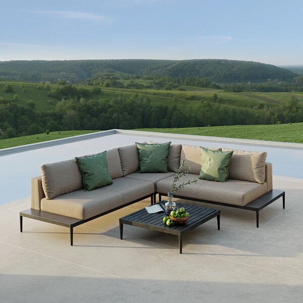 Maze - Outdoor Fabric Eve Corner Group - Taupe product image
