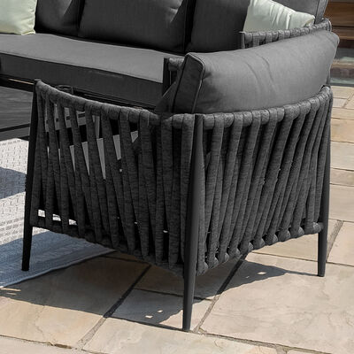 Maze - Milan Rope Weave Lounge Set with 2 Round Coffee Tables - Charcoal product image