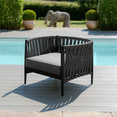 Maze - Milan Rope Weave Lounge Set with 2 Round Coffee Tables - Charcoal product image