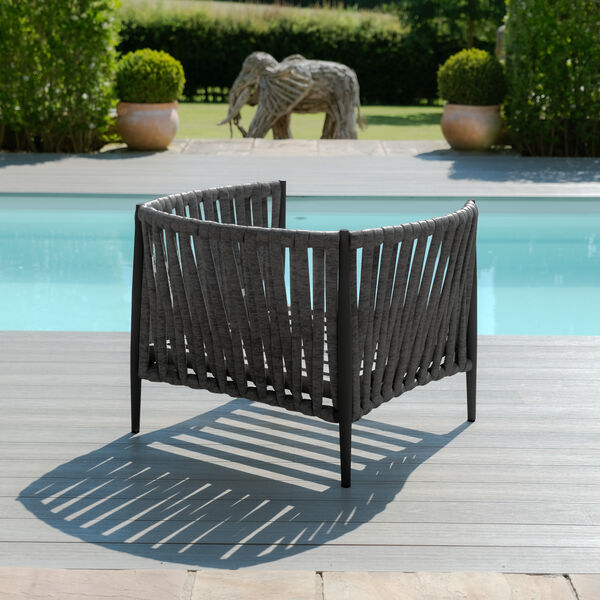 Maze - Milan Rope Weave Lounge Set with 2 Round Coffee Tables - Charcoal product image