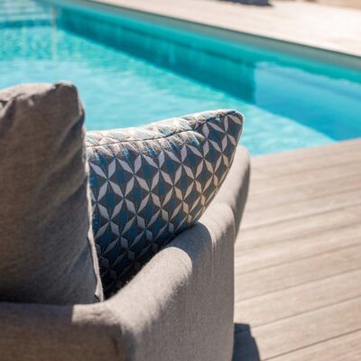 Maze - Pair of Outdoor Sunbrella Fabric Scatter Cushion (43x43cm) - Mosaic Blue product image
