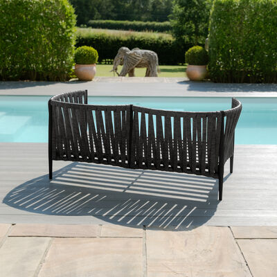 Maze - Milan Rope Weave 2 Seat Sofa Set with Rectangular Coffee Table - Charcoal product image