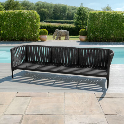 Maze - Milan Rope Weave 3 Seat Sofa Set with Rectangular Coffee Table - Charcoal product image