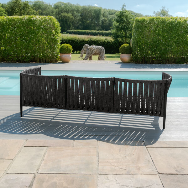 Maze - Milan Rope Weave 3 Seat Sofa Set with Rectangular Coffee Table - Charcoal product image