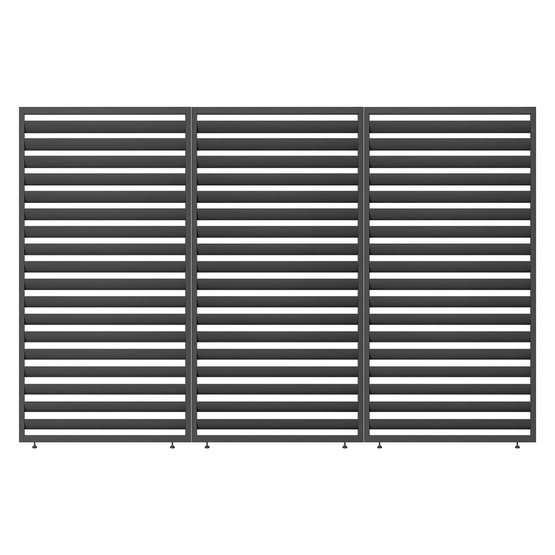 Maze - Solis Pergola Pack of 3 Fixed Positioned Side Louvres (3m) - Grey product image