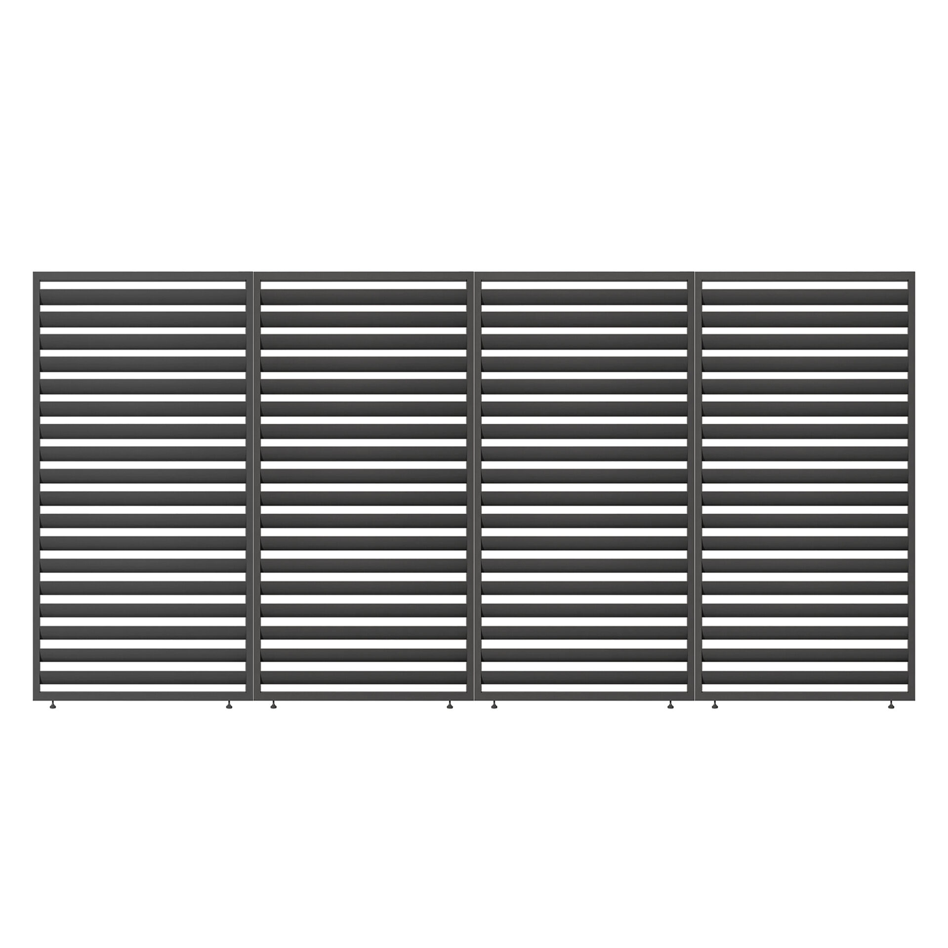 Maze - Solis Pergola Pack of 4 Fixed Positioned Side Louvres (4m) - Grey product image
