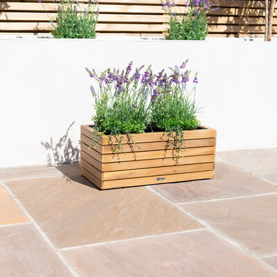 Maze - Bali Small Planter with Metal Liner - Acacia Wood product image