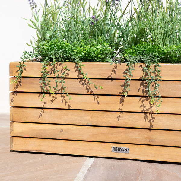 Maze - Bali Small Planter with Metal Liner - Acacia Wood product image