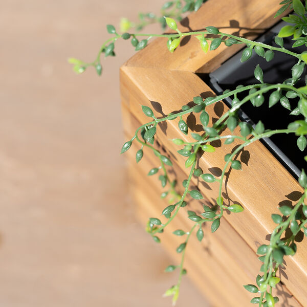 Maze - Bali Small Planter with Metal Liner - Acacia Wood product image