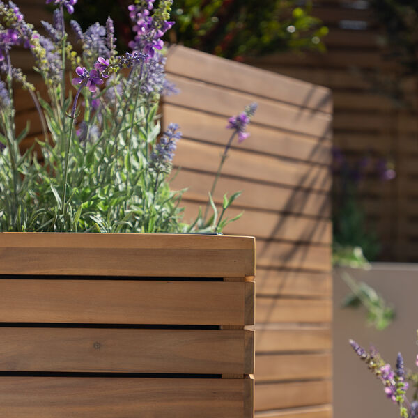 Maze - Bali Small Planter with Metal Liner - Acacia Wood product image