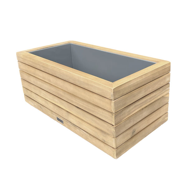 Maze - Bali Small Planter with Metal Liner - Acacia Wood product image