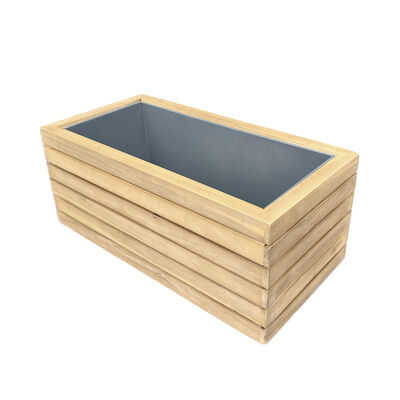 Maze - Bali Small Planter with Metal Liner - Acacia Wood product image