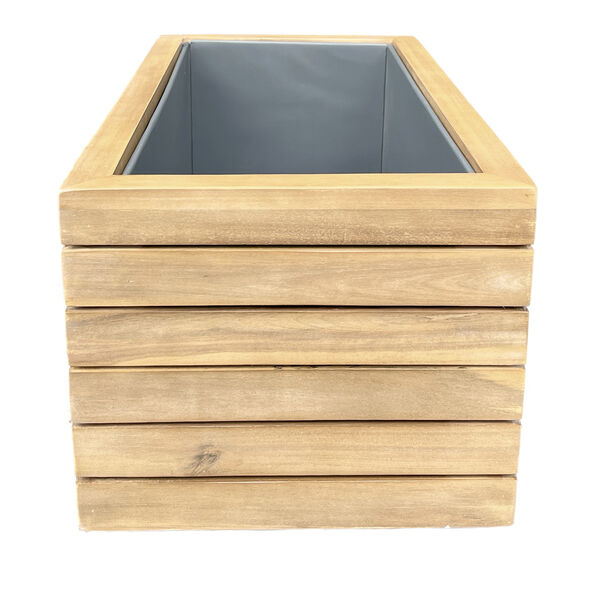 Maze - Bali Small Planter with Metal Liner - Acacia Wood product image
