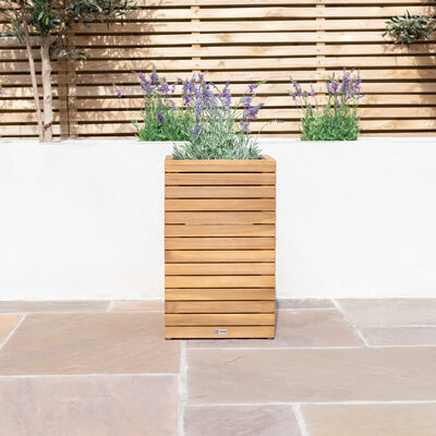 Maze - Bali Medium Planter with Metal Liner - Acacia Wood product image