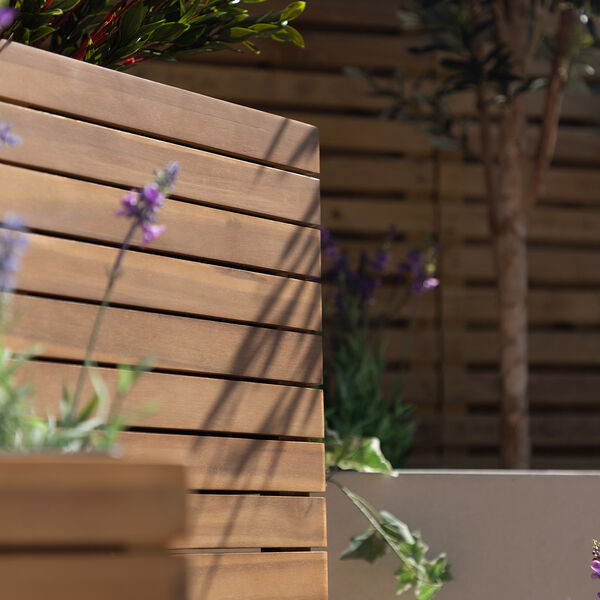 Maze - Bali Medium Planter with Metal Liner - Acacia Wood product image