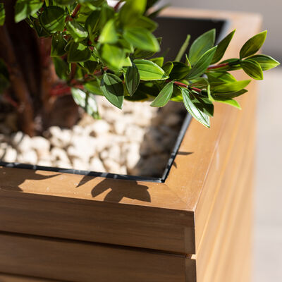 Maze - Bali Medium Planter with Metal Liner - Acacia Wood product image