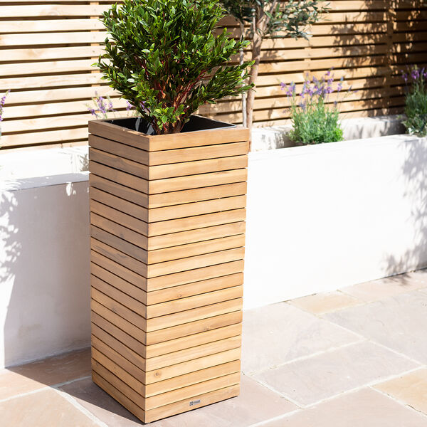 Maze - Bali Large Planter with Metal Liner - Acacia Wood product image