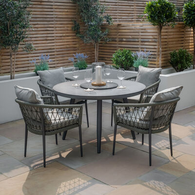 Maze - Monaco Rope Weave 4 Seat Round Dining Set product image