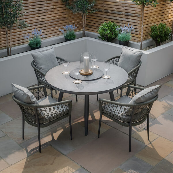 Maze - Monaco Rope Weave 4 Seat Round Dining Set product image