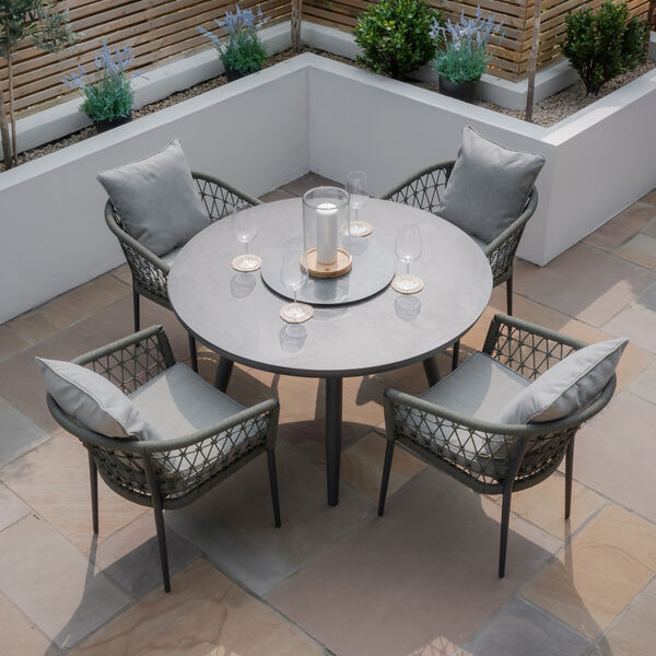 Maze - Monaco Rope Weave 4 Seat Round Dining Set product image