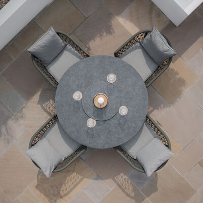 Maze - Monaco Rope Weave 4 Seat Round Dining Set product image