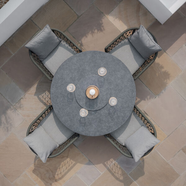 Maze - Monaco Rope Weave 4 Seat Round Dining Set product image