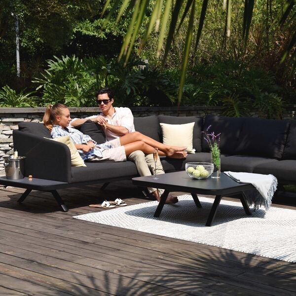 Maze - Outdoor Fabric Cove Corner Sofa Group - Charcoal product image
