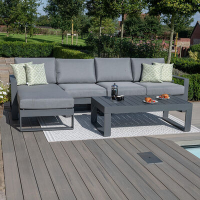 Maze - Amalfi Chaise Aluminium Sofa Set - Grey product image