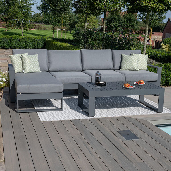 Maze - Amalfi Chaise Aluminium Sofa Set - Grey product image