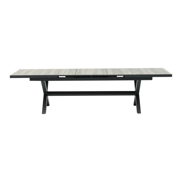 Maze - Vienna 6 - 10 Seat Extending Rectangular Dining Table with Charcoal Aluminium Frame product image
