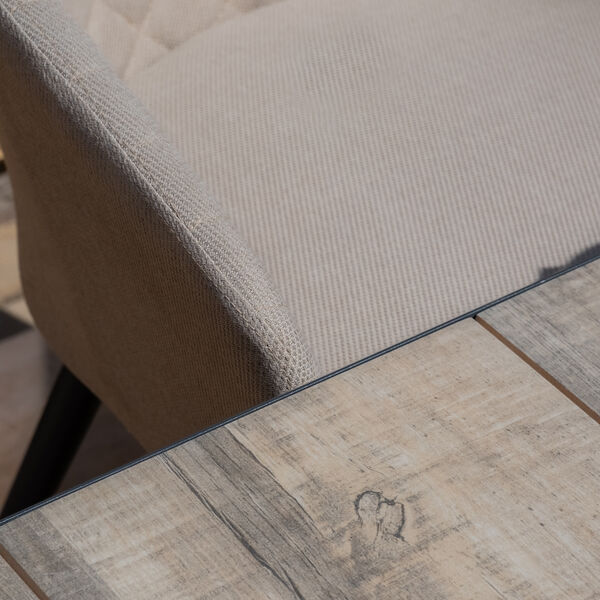 Maze - Vienna 6 - 10 Seat Extending Rectangular Dining Table with Charcoal Frame and 10 Ambition Oatmeal Outdoor Fabric Dining Chairs product image