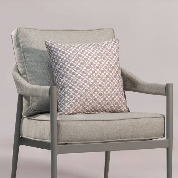 Maze - Pair of Outdoor Fabric Scatter Cushion (43x43cm) - Mosaic Lavender