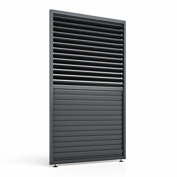 Maze - Eden Pergola Adjustable Grey Louvre Panel (131 x 222cm) - fits within 3m