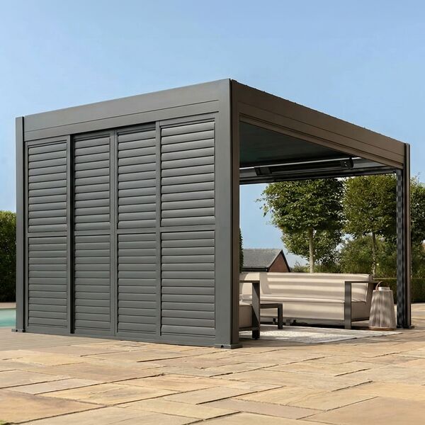 Eden Pergola Sliding Louvre Panel Door 262x222