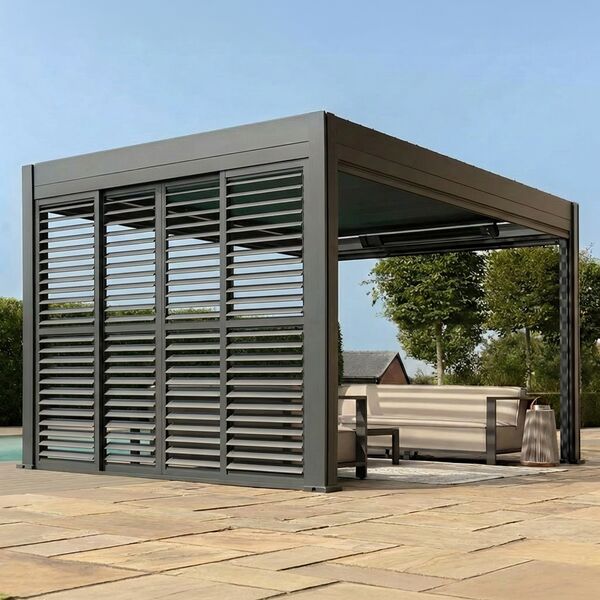 Eden Pergola Sliding Louvre Panel Door 262x222
