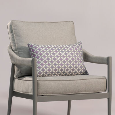Maze - Pair of Outdoor Sunbrella Bolster Cushions (30x50cm) - Mosaic Lavender product image