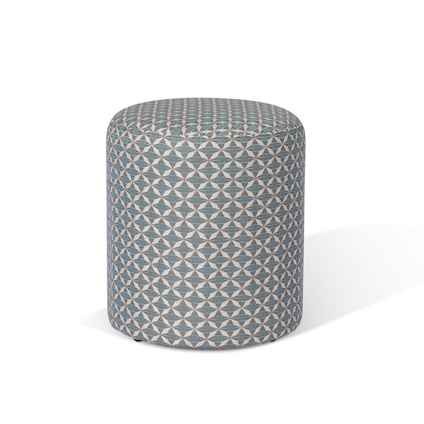 Maze - Outdoor Fabric Sunbrella Footstool - Mosaic Blue product image