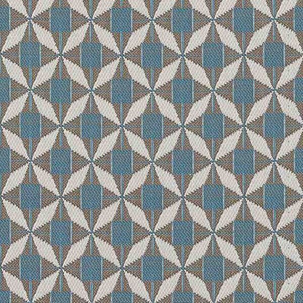 Maze - Outdoor Fabric Sunbrella Footstool - Mosaic Blue product image