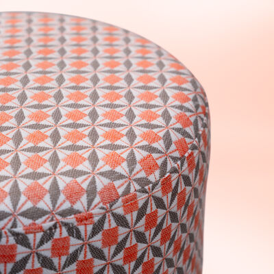Maze - Outdoor Fabric Sunbrella Footstool - Mosaic Coral product image