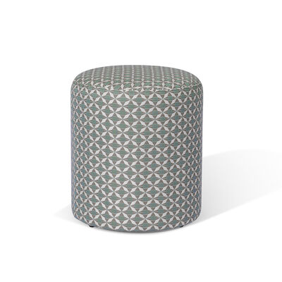 Maze - Outdoor Fabric Sunbrella Footstool - Mosaic Glacier product image
