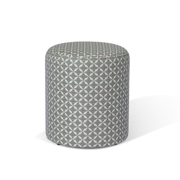 Maze - Outdoor Fabric Sunbrella Footstool - Mosaic Glacier product image